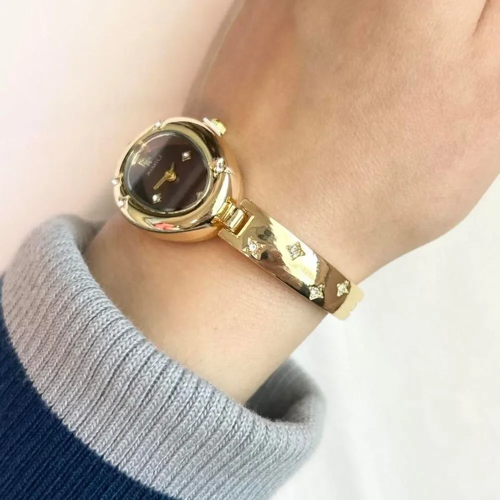 Vintage Inspired Luxury Gold Tone Watch